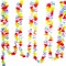 32ft Multicolor Flower Leaves Banner Tropical Hawaiian Flower Lei Garland for Party Decorations